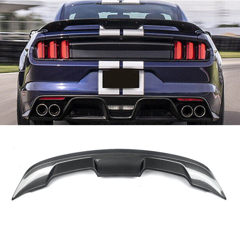 Spoiler belakang, suku cadang mobil hitam 2010 2014 Ford Mustang GT500 Spoiler bagasi belakang kompatibel dengan 2010 2012 2013 2014