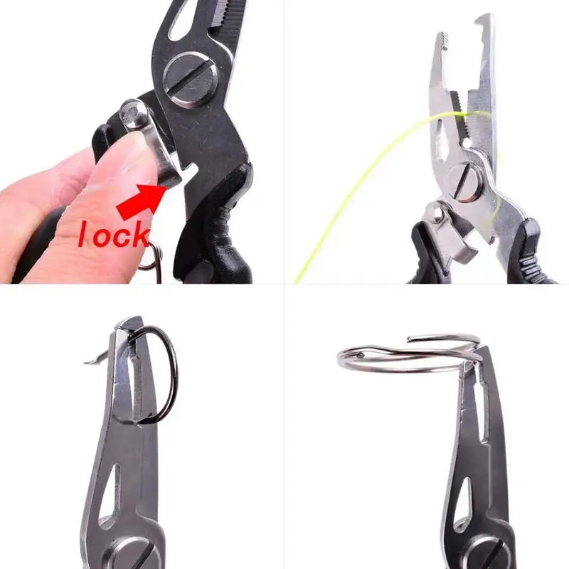 Pesca Pinza Scissor Braid Linea Lure Hook Cutter Remover ecc. Attrezzatura Da Pesca Strumento di Taglio Uso di Pesce Pinze Multifunzione Forbici