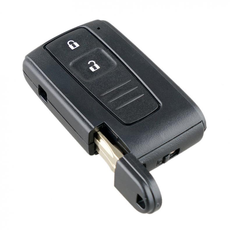 Substituição do carro remoto Key Shell com lâmina, caixa preta, Fit para Toyota Prius, Corolla- Verso, TOY43, 2 botões