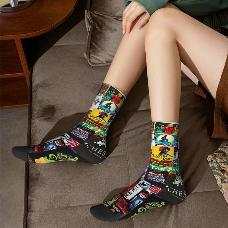 Оригинальные носки с коллажем IV, высококачественные чулки в стиле Харадзюку, всесезонные длинные носки, аксессуары для подарка на день рождения унисекс