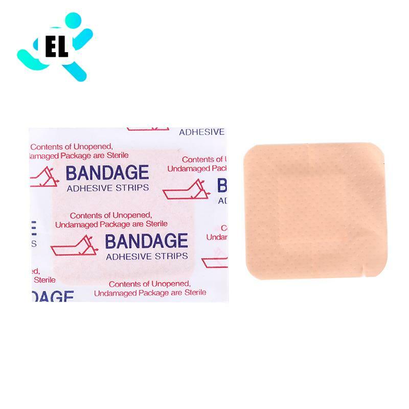 10Pcs Safety Waterproof Skin Color Square Band Aid Adhesive Bandages Band Aid for Outdoor Wound Closure