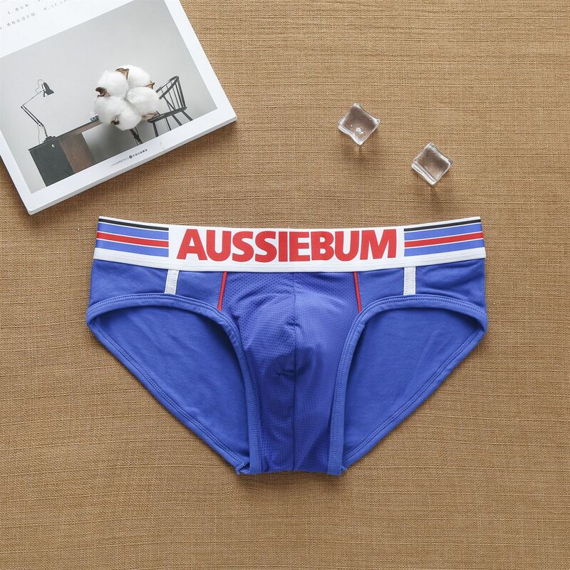 Aussiebum-Cuecas masculinas de algodão puro, cuecas para estudantes, moda europeia e americana