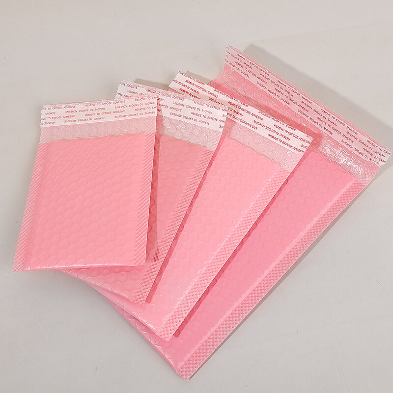 Sobres de burbujas acolchados de 10 a 50 piezas, sobres impermeables con autosellado, color blanco, negro y rosa, 18x23cm, venta al por mayor