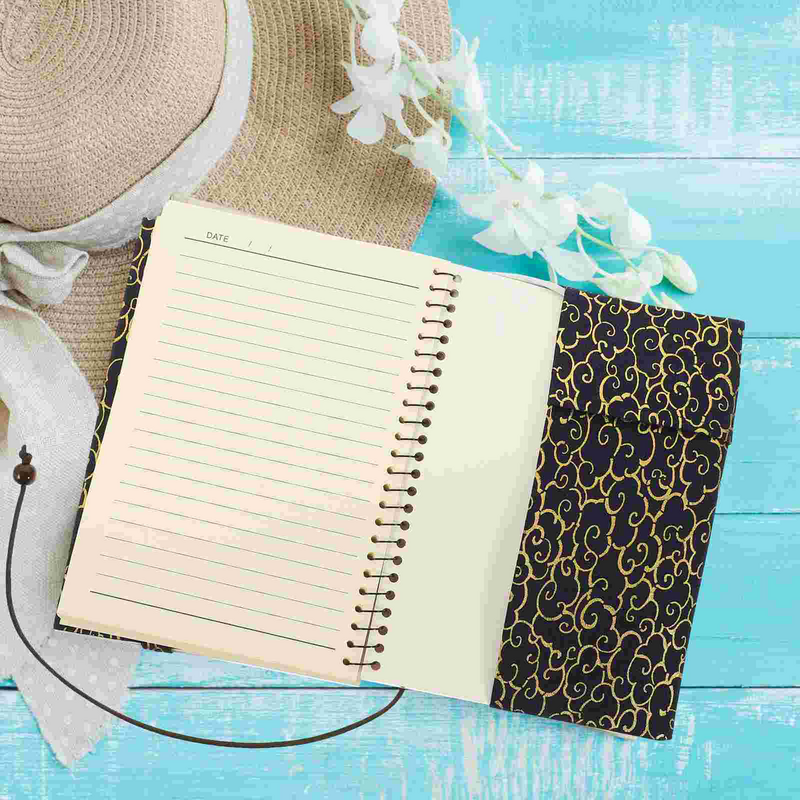 Ajustável Notebook Cover, Hand-made Pano, Hand-made Notebook Cover, Notepad Protector, A5