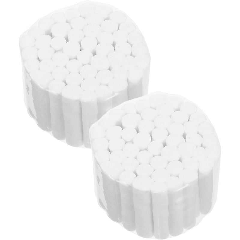 250 Pcs Dental Rolls Cotton Coil Nose Bleed Plugs Disposable Gauze Strip with Clotting Agent Rolled Supplies First Aid