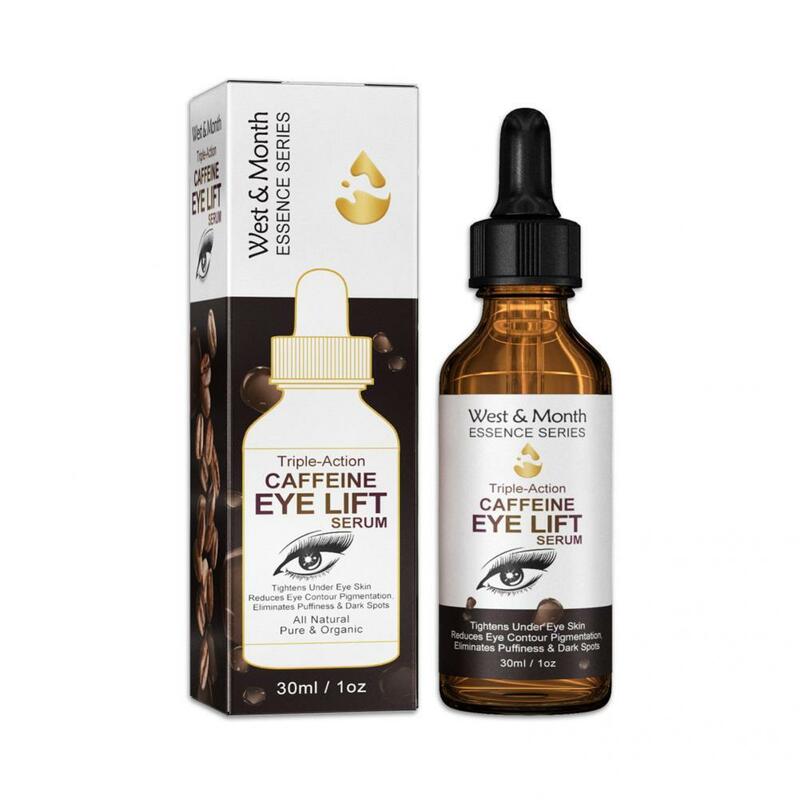 O soro universal do cuidado dos olhos do óleo essencial funcional da essência do olho da cafeína da aplicação larga 30ml absorve rapidamente para meninas