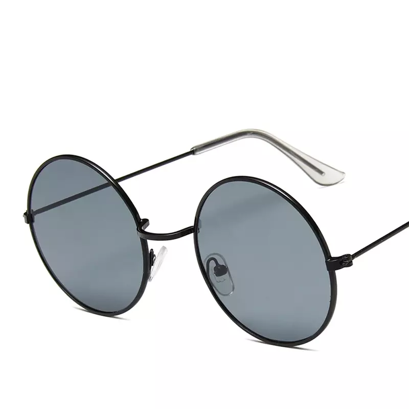 TING ELIFE-Lunettes de soleil rondes pour hommes et femmes, lunettes de soleil de luxe rétro en métal, miroir vintage, UV400, 2024