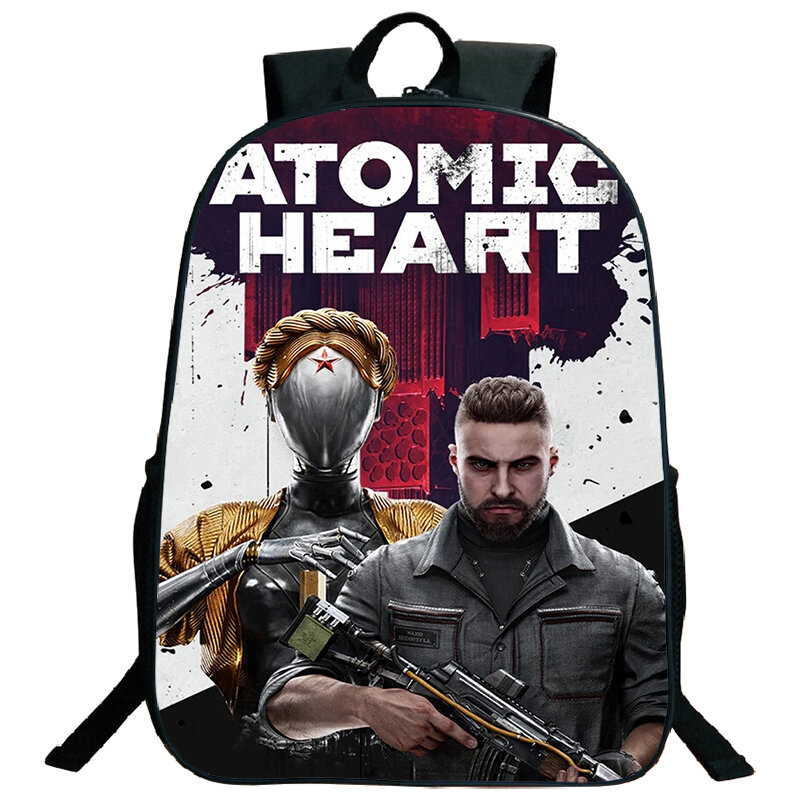 16 Inch Backpack 3D Game Atomic Heart Prints School Bags for Boys Girls Primary Students Schoolbag Teenager Travel Backpack Male