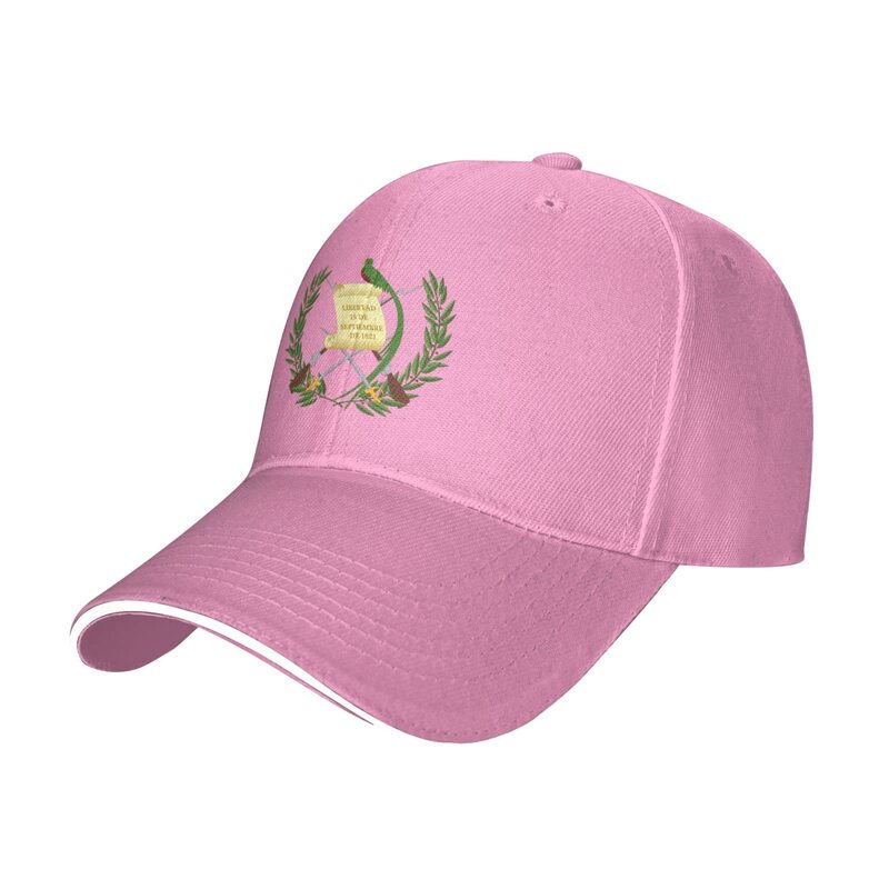 Regulowany herb Gwatemali Czapka z daszkiem dla mężczyzn i kobiet Casual Duck Tongue Hat Casquette Pink