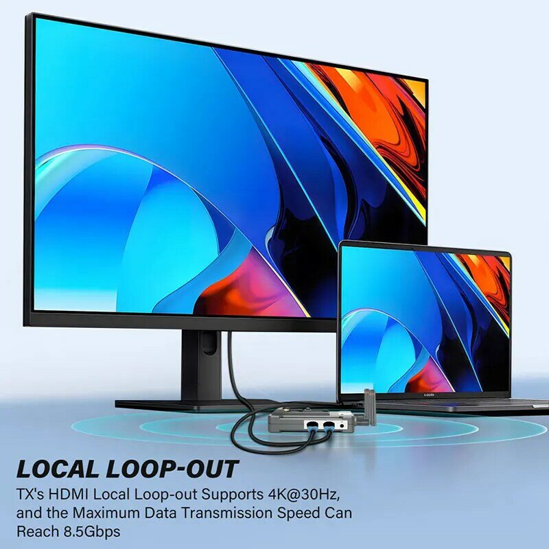 300M HDMI-compatib nadajnik i odbiornik wideo zestaw przedłużacz bezprzewodowy Lollipop antena obsługuje NP-FBattery dla lustrzanka komputera do telewizora