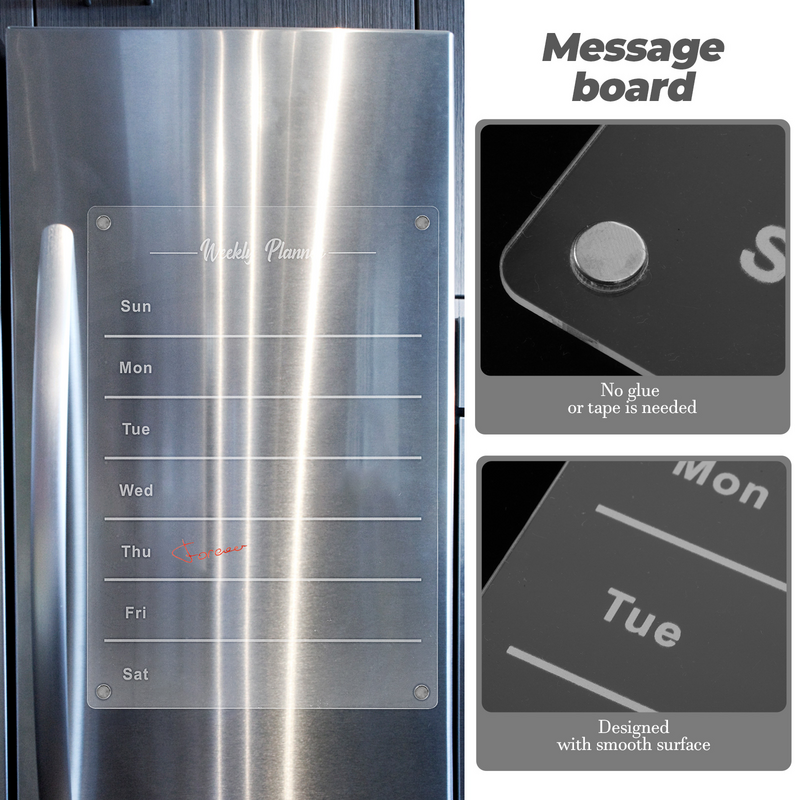 Доска сухой стирания холодильники доска календарь Магнитная белая доска планировщик прозрачное акриловое меню еженедельная доска для еды