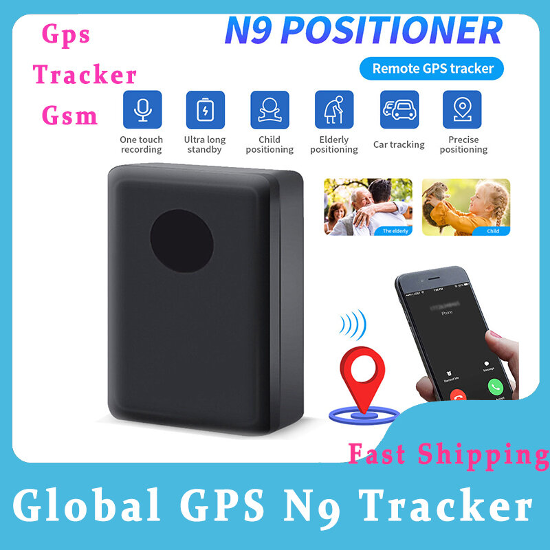 N9 GPS Tracker, Áudio GSM, Microfone Sensível, Telefone Android, iOS, Tracker Preventer, 400mAh Smart Tag, Anti-Lost Finder, Localização