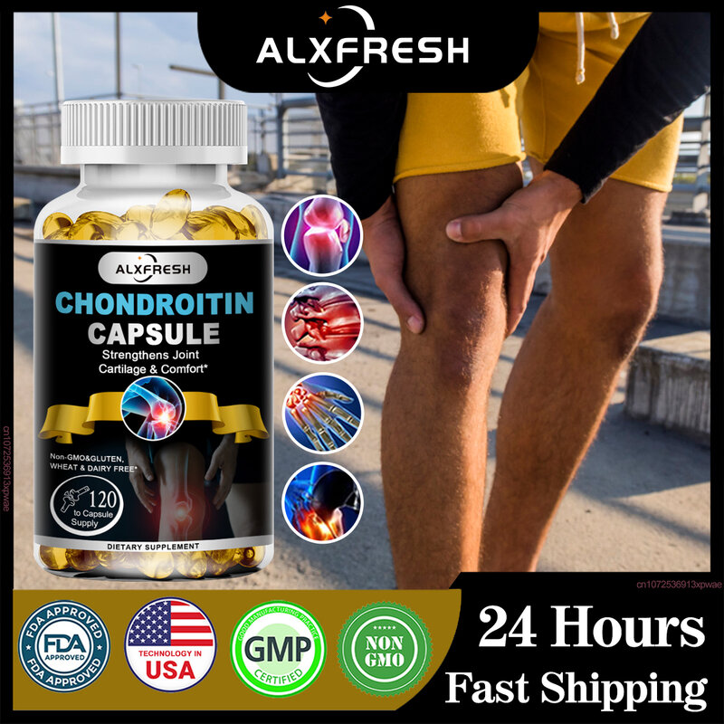 Alxfresh хондроитин Глюкозамин капсулы куркума таблетки для колена, здоровье суставов, быстрое питание костей добавка