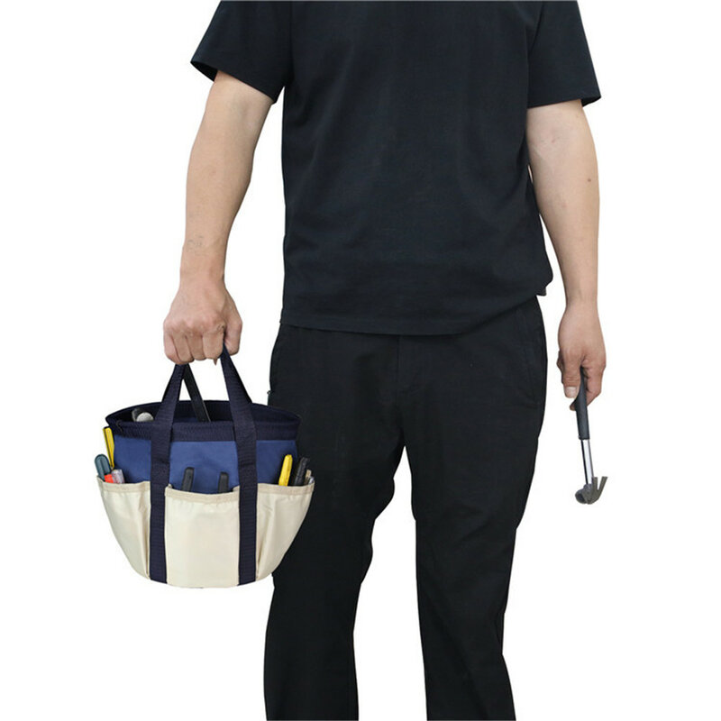 Портативная ручная сумка-ведро для инструментов, садовые аксессуары с несколькими карманами, садовый Органайзер из ткани Оксфорд для хранения цветов