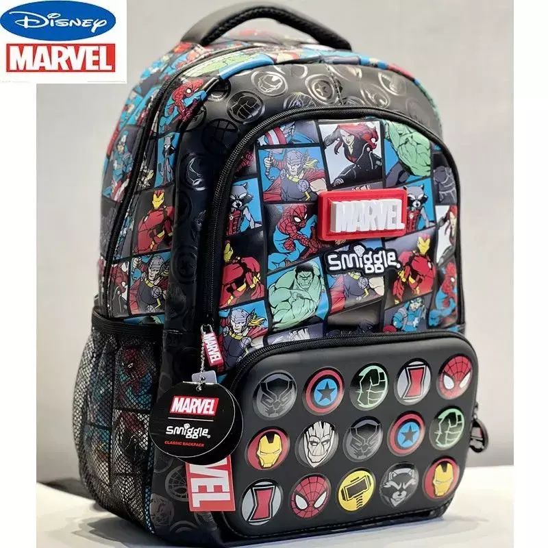MINISO tas sekolah Disney ransel Superhero anak laki-laki ransel Iron Man Spiderman siswa 6-12 tahun ransel