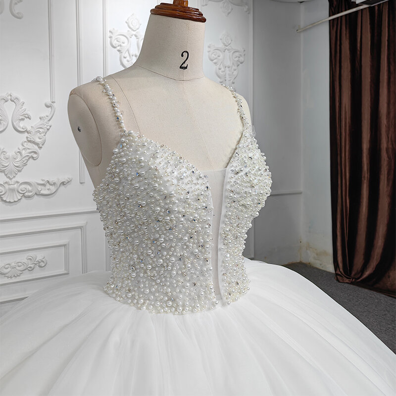 Простое свадебное платье из органзы, бальное платье без рукавов, свадебные костюмы для женщин с бисером и рюшами, DY5703 Vestido Novia 2023