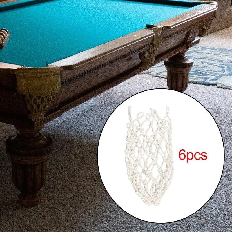 6Pcs Billiards Nets Support Lightweight Cotton Pool Snooker Table for Enthusiasts Accessories Billiards Tabletop Training Women