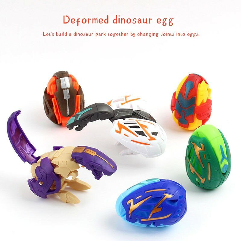 5 Stks/set Dinosaurus Robot Transformeren Speelgoed Voor Kinderen Vervorming Dinosaurus Eieren Transformeren Draaien Jongens Baby Educatief Speelgoed