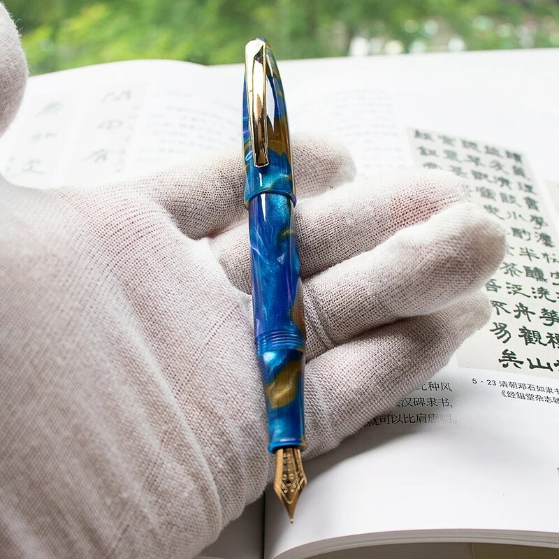Ручка перьевая A108 акриловая с золотым наконечником, канделябр для практики каллиграфии и письма из акриловой смолы, подарок для бизнеса и офиса