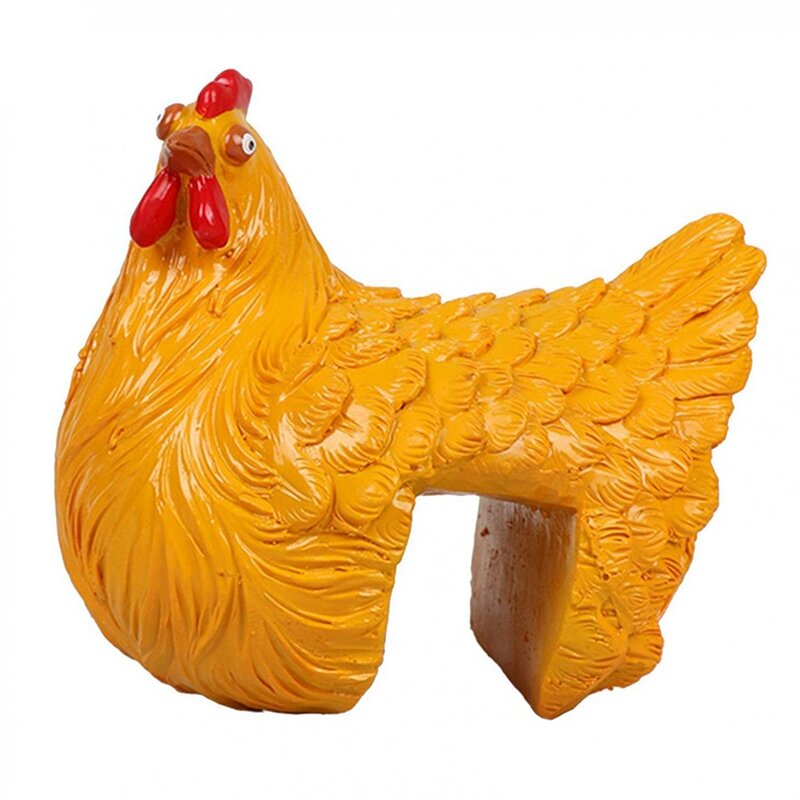 Adornos de resina de pollo Pastoral, escalera de Clip, artesanías de resina de gallina, adornos agrietados, decoración