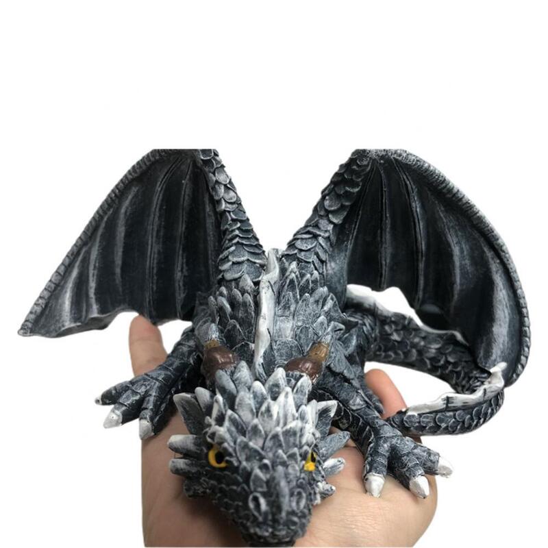 Exquisite resina dragão guardião estatueta, design exclusivo, fantasia-inspirado misterioso requintado e impressionante, exclusivo estátua de resina