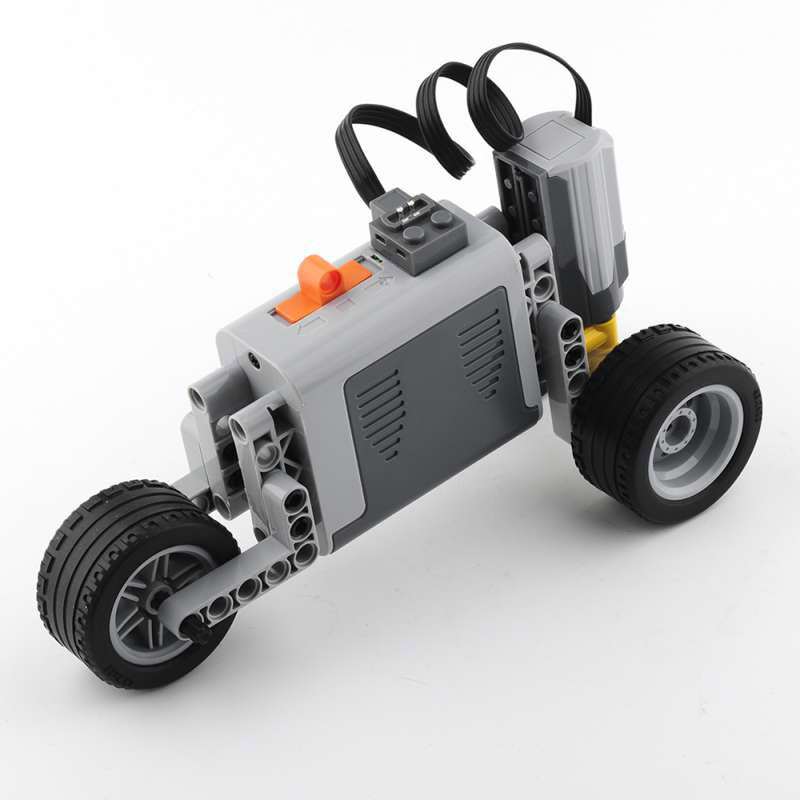 Set Bata Roda Tiga MOC Teknis Kit Baterai AA Kotak M Motor Kompatibel dengan Blok Bangunan Legoeds 8883 8881 Mainan Kelompok Daya