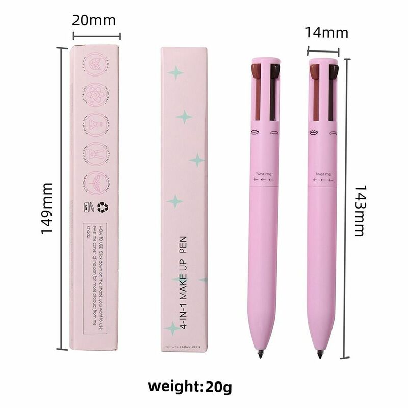 Waterproof Multi-effect Makeup Beauty & Health sdraiato Silkworm Pen Lip Liner Pen rinforzatori per sopracciglia 4 In 1 Eyeliner