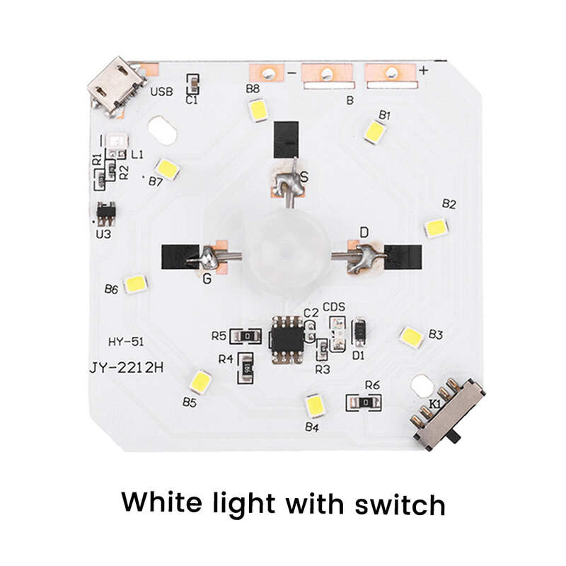 Sensore di movimento PIR LED corpo umano induzione a infrarossi circuito luminoso notturno ricarica USB lampada notturna ricaricabile