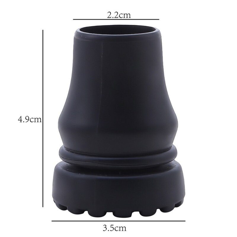 Non-Slip Rubber Pad Cap Durable Antiskid Trekking Pole Tip Cover 16-22mm High-quality Walking Stick Cover Protector