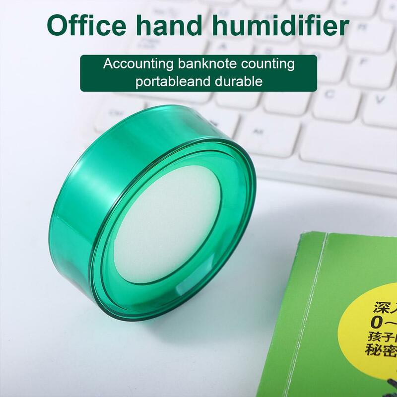 Teller treaser Office Casher contabilità Wet Hand Device Round Case Finger Wet Tool Finger Wet Device strumento per il conteggio dei soldi