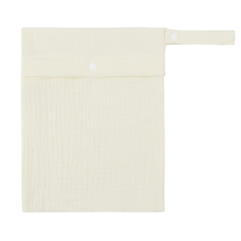Multifunctional Portable Reusable Baby Diapper Bag Reusable Solid Color Travel Nappy Pouch Soft Cotton Diapper Organizer