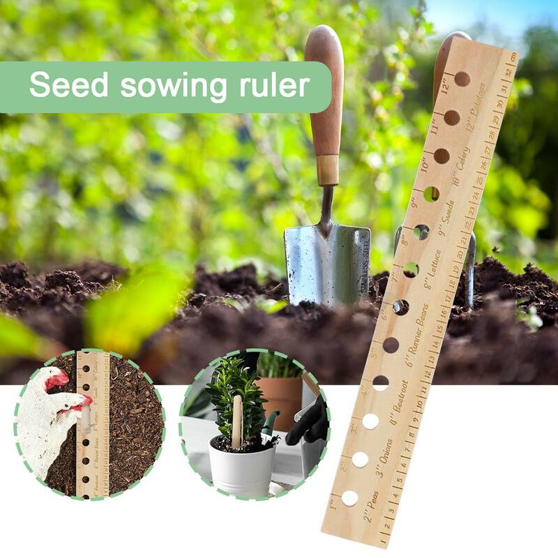 Wooden Planting Ruler Plant seedlings planted rulers Spacing Recommendations Plant Planting Ruler For Precise Planting D1M2