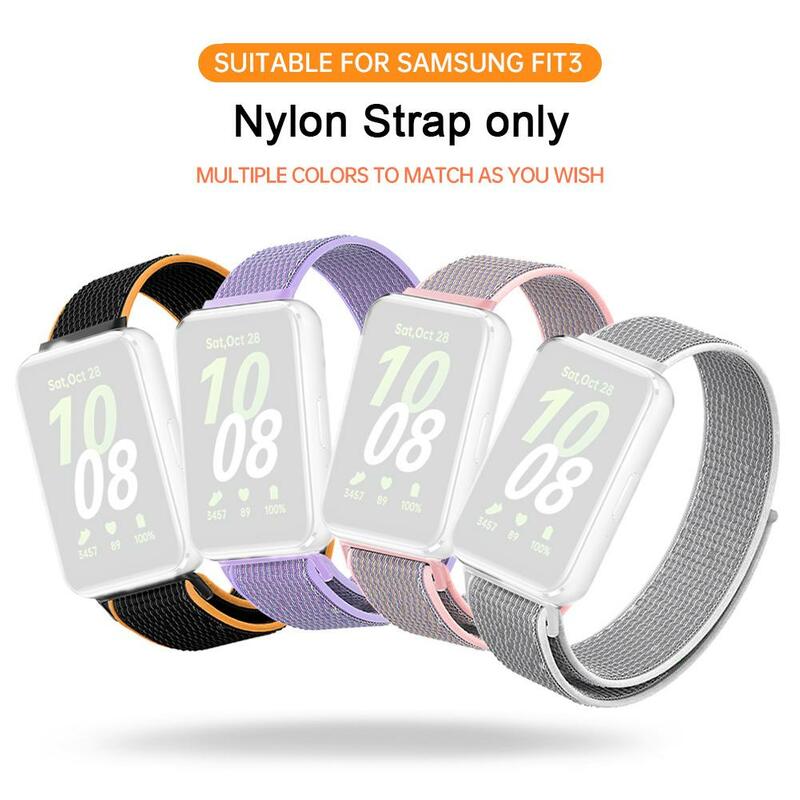 1pc Nylon Loop Strap For Samsung Galaxy Fit 3 Watch Band Bracelet For Galaxy Fit 3 Smart Wristband Replacement Correa Accessorie
