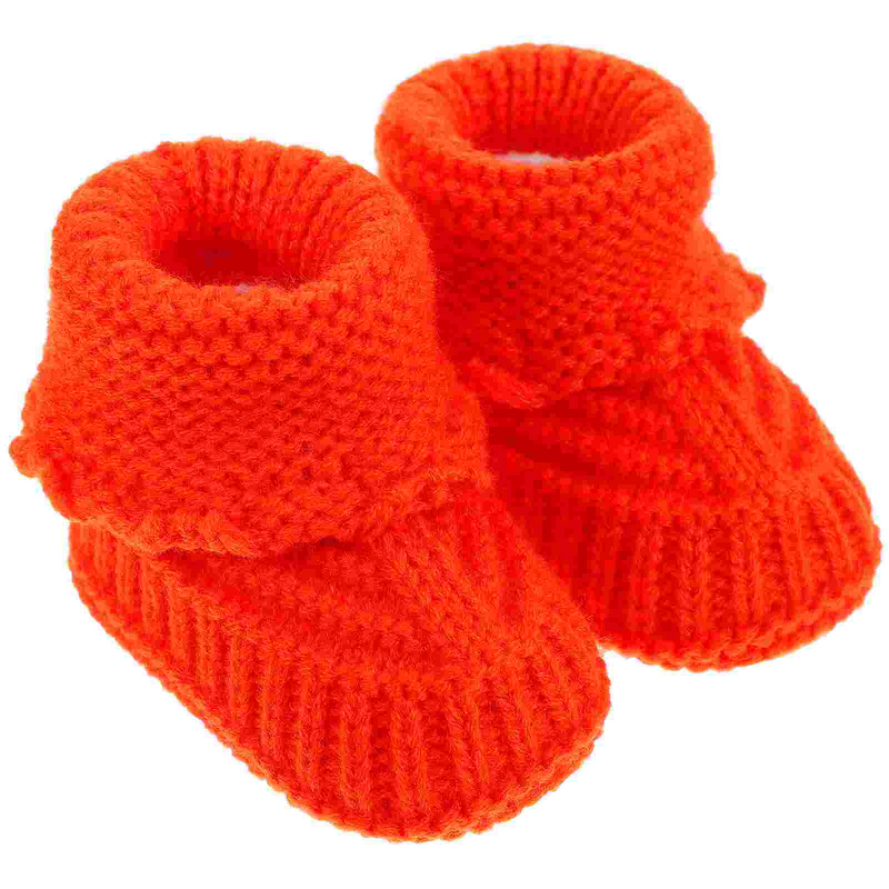 ชุดสำหรับรองเท้าบูตรองเท้าถักไหมพรมสำหรับเด็กผู้หญิงทารกหนาเด็กวัยหัดเดินฤดูหนาว