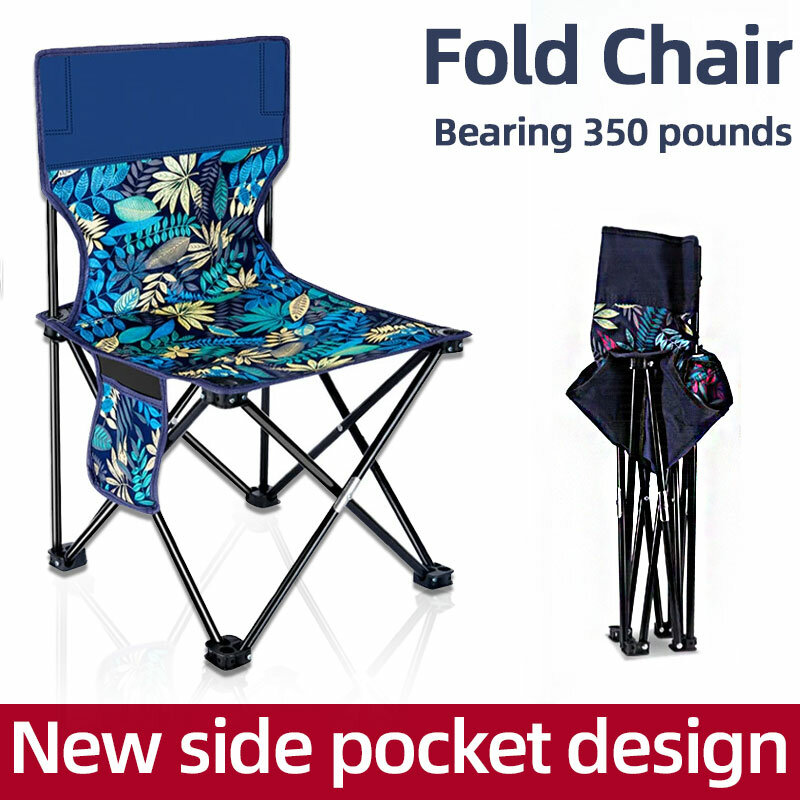 여행 야외 캠핑 접이식 의자, 휴대용 옥스포드 천, 초경량 해변 바베큐 하이킹 피크닉 좌석, 낚시 도구 의자