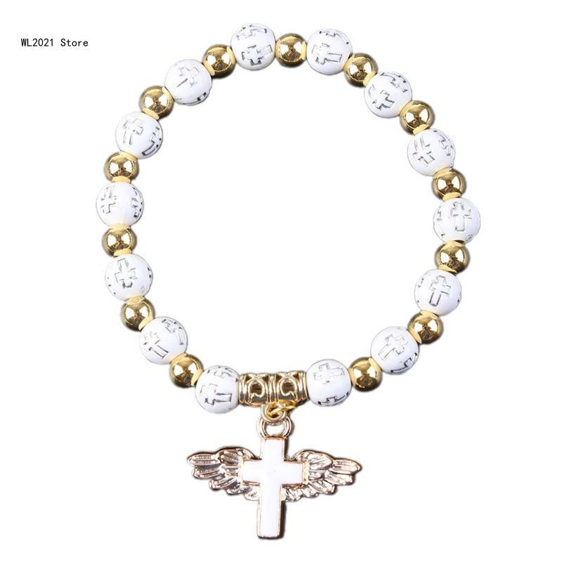 Bracelet chapelet extensible en perles, bijoux décoratifs accrocheurs, cadeaux vacances pour filles