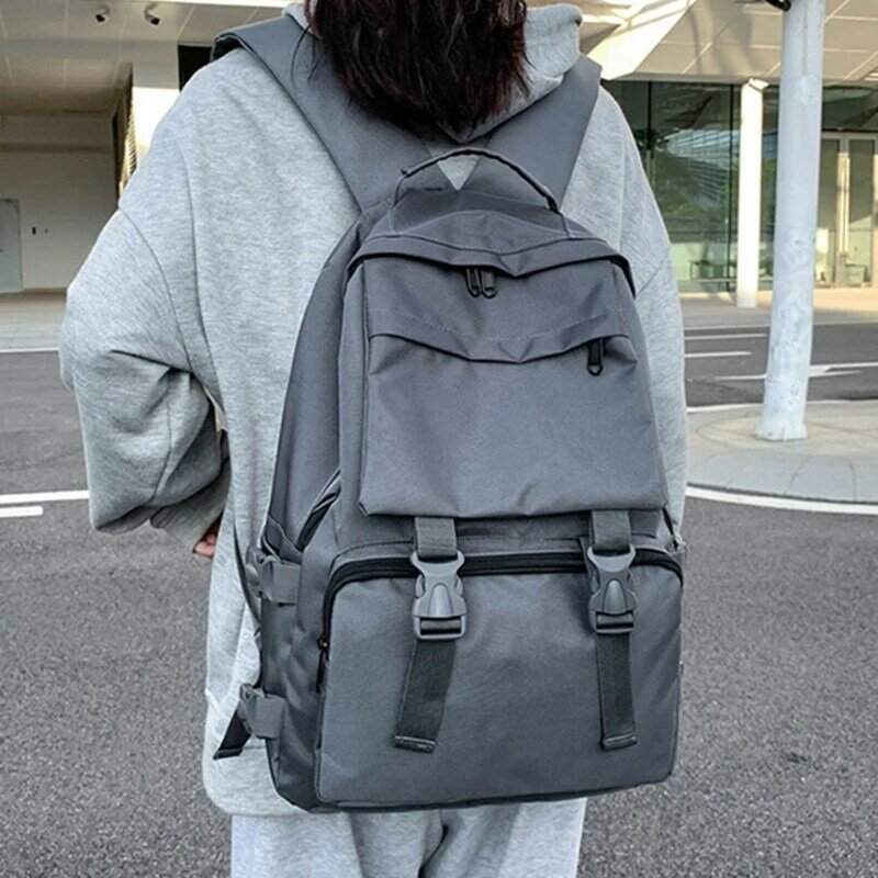 2023 Новый школьный рюкзак в стиле Харадзюку, женская однотонная школьная сумка, рюкзак для ноутбука, крутая женская сумка для