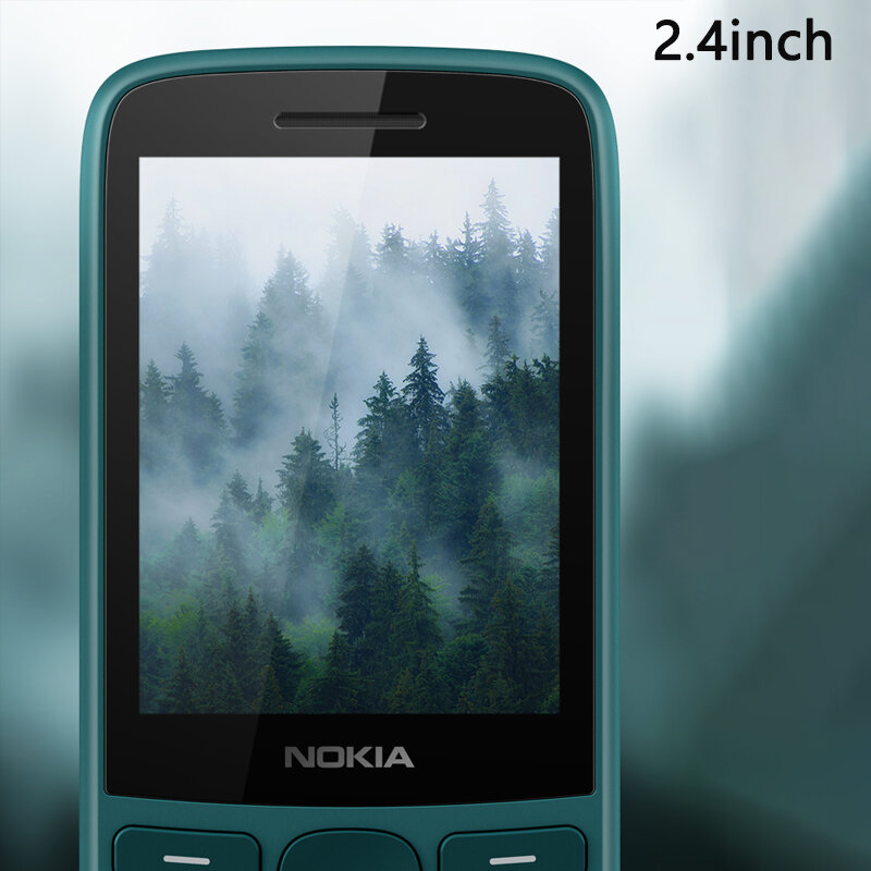 Nokia 215 ponsel nirkabel, ponsel Nokia 2.4 fitur 4G kartu SIM ganda Bluetooth 5.0 inci Radio FM 1150mAh tombol tekan