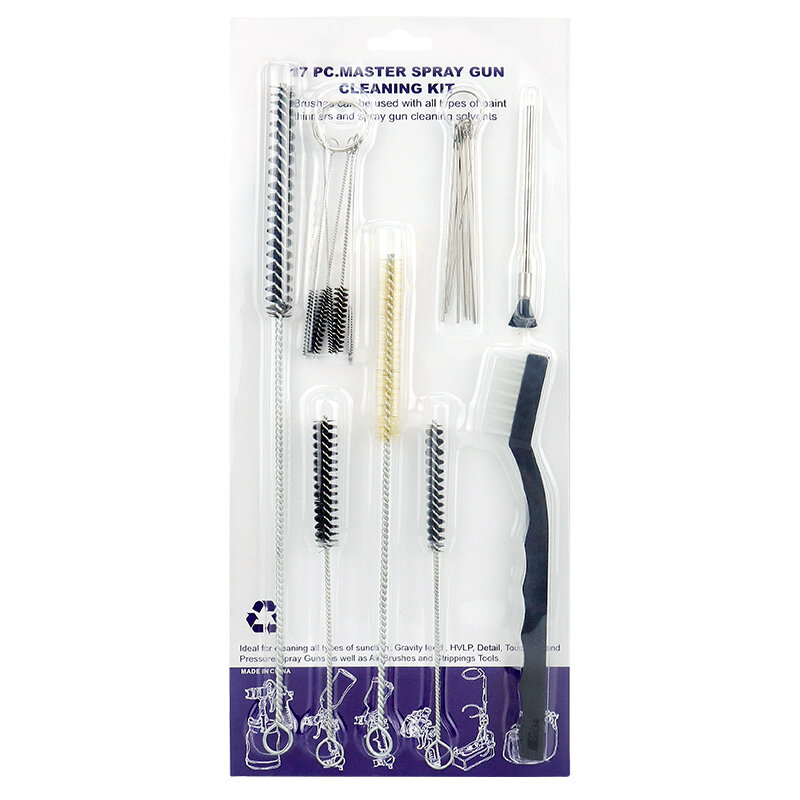21Pcs Spuitpistool Reinigen Kits Pen Reinigingsborstel Naalden Lucht Borstels Hardware Spuitpistolen Cleaning Tools