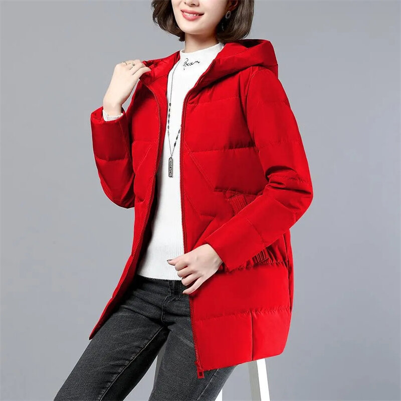 여성용 후드 파카 겨울 코트, 따뜻한 오버사이즈 코튼 코트, 한국 패딩 퀼트 재킷, 스노우 아우터, 2023 신상