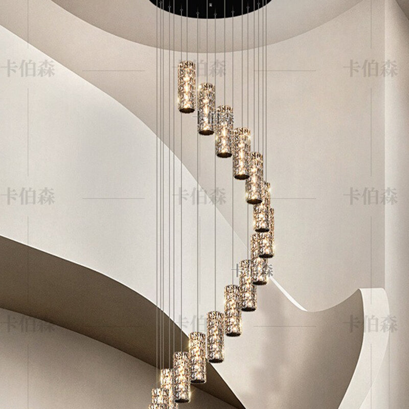 Nowoczesna dekoracja domu kryształowy żyrandol, schody Lampa wisząca, lampy wiszące do salonu, oświetlenie wewnętrzne