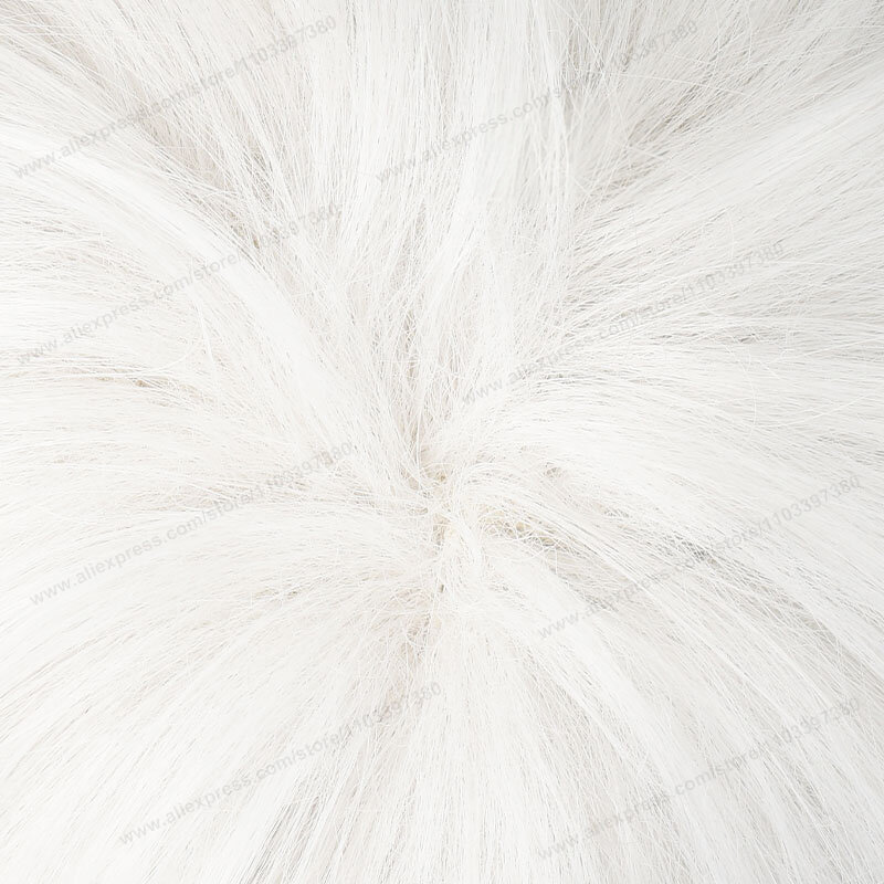 Hatake Kakashi 코스프레 가발, 짧은 실버 흰 머리, 애니메이션 코스프레, 내열성 합성 가발, 30cm