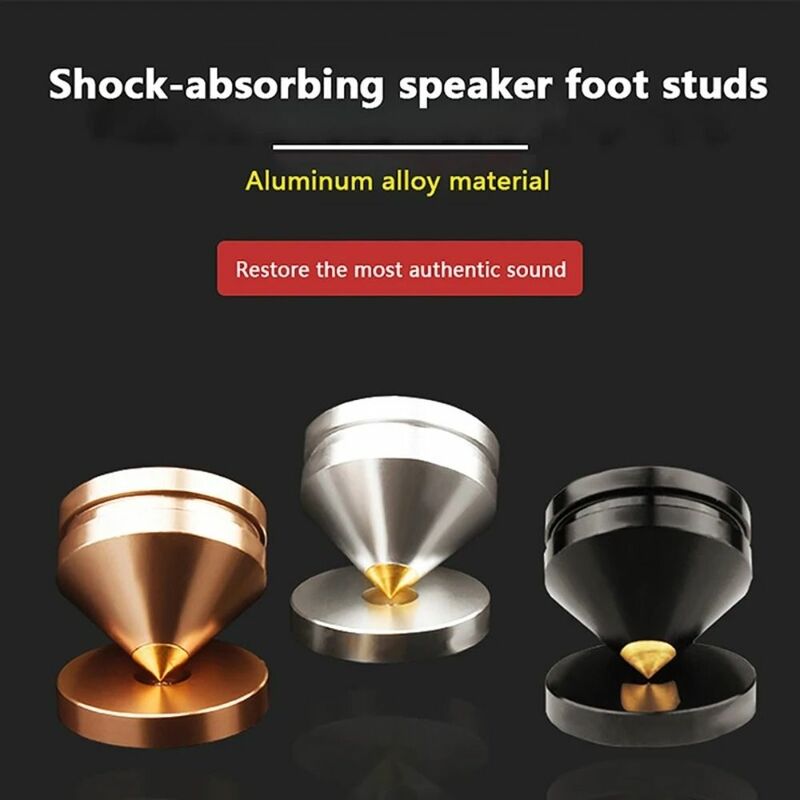 Speaker Stand Feet Foot Pad Aluminium Alloy Metal Spikes Cone Floor Foot Nail for Loudspeakers Shoes Spike Shock Absorber