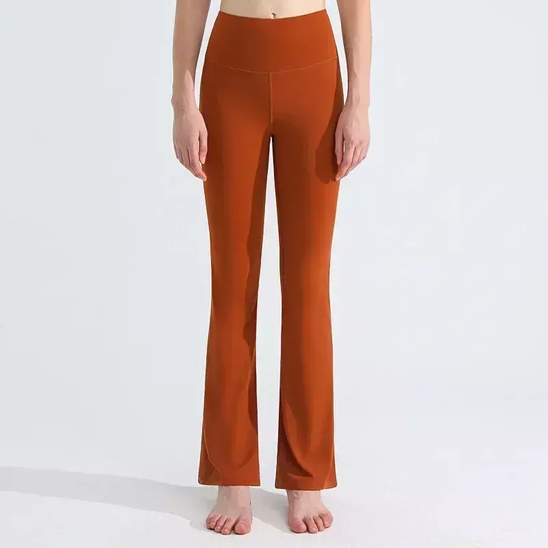 Lulu celana Yoga kebugaran wanita, celana legging rumbai, celana Yoga kebugaran lari, celana ketat Super elastis