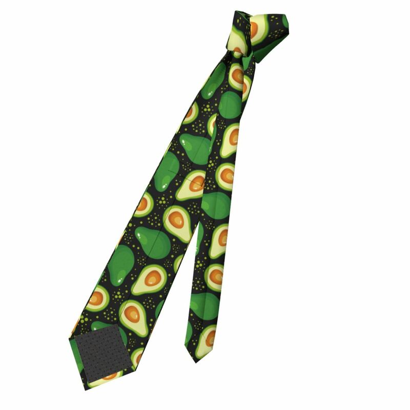 Avocado Cartoon Men Women Necktie Silk Polyester 8 cm Narrow Avocados Lover Neck Tie for Mens Daily Wear Cravat Business