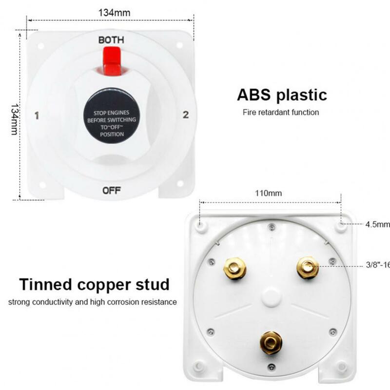 Interruptor de cobre estañado ABS, interruptor Selector práctico de alta conductividad eléctrica, resiste condiciones marinas duras