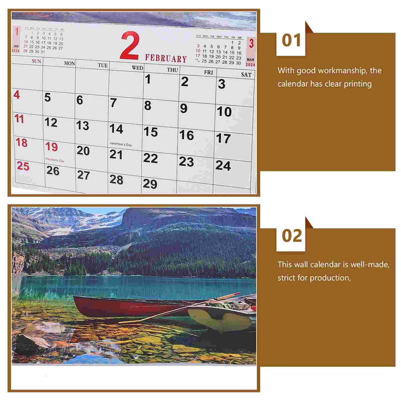 Calendario fotografico paesaggistico calendario da appendere calendario da appendere per le vacanze calendario da appendere cinese portatile per le vacanze in casa