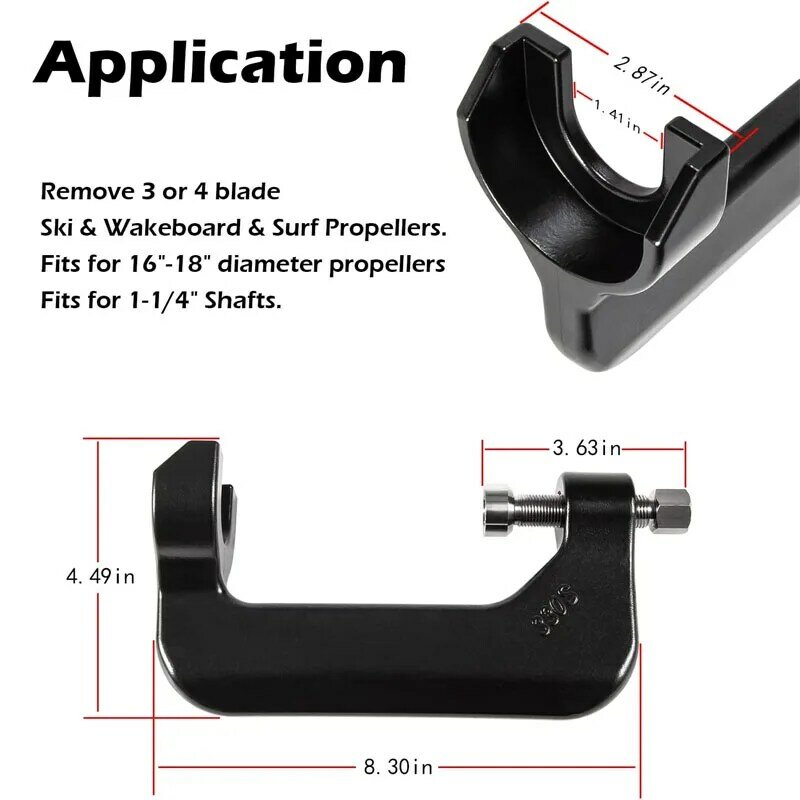 330S Propeller Puller C Clamp Puller Suitable for Ski & Wakeboard & Surf Propellers for 1-1/4" Shaft，Marine Tools