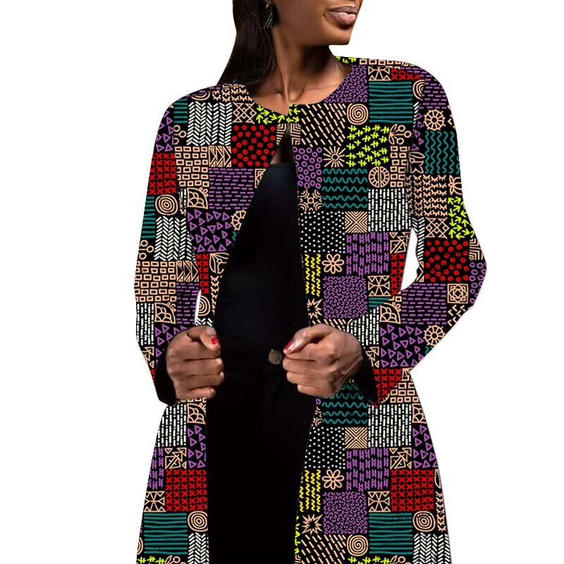 Blazer wanita model baru, jaket kasual, jaket Ankara, desain asli, mantel kardigan motif Afrika, pakaian luar pendek