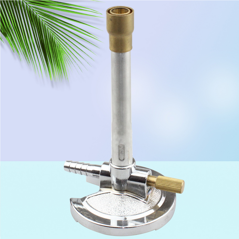 Propane Gas Bunsen Burner with Flame Stabilizer and Gas Adjustment Anti-Tip Design